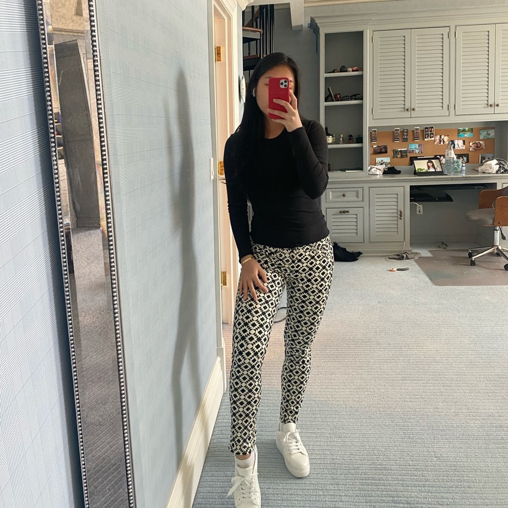 J crew black and white patterned jeans size 27